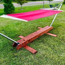 You can surely design a hammock stand near your swimming pool. How To Build A Foldable Hammock Stand Diy Family Handyman