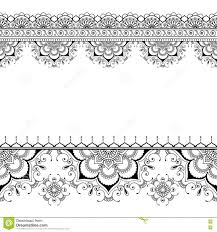 Illustration About Indian Mehndi Henna Border Floral Pattern Elements Card For Tattoo On White Background Vector Illustration Pattern Art Henna Floral Pattern