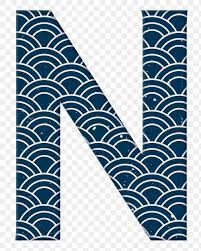 Seigaiha Letter N Japanese Png Blue Pattern Typography Free Image By Rawpixel Com Baifern Indigo Pattern Blue Pattern Png