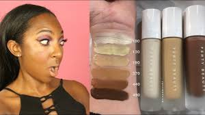 fenty beauty overview swatches prices foundation shade for every skintone