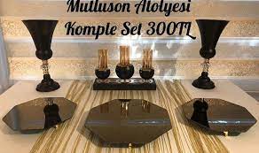 Bakır rose gold organizasyon sunum masası seti gold pirinç, gümüş, nişan masası setleri 7 parça. Nisan Ve Soz Masasi Seti Mutlu Son Atolyesi