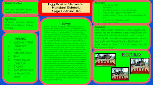 display poster egg float in saltwater