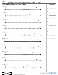 Division Worksheets Division As Repeated Subtraction Number Line Worksheet In 2020 Repeated Subtraction Division Worksheets Repeated Subtraction Division