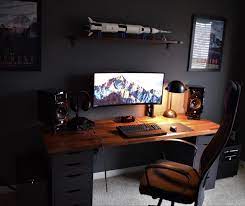 If You Looking For A Computer Desk With Plenty Of Storage For An Open Office Or An Awkward Corner Space Thi Home Office Setup Home Office Design Bedroom Setup