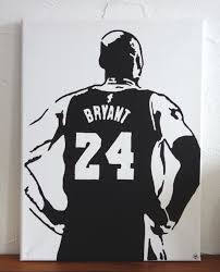 Black And White Mural Portrait Portrait Kobe Bryant Black Mamba 24 Lakers Basketball Nba Black And White Player Hand Painted With Acrylic In 2020 Kobe Bryant Wallpaper Kobe Bryant Tattoos Black And White Portraits