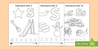 A beginning sound coloring worksheet ; Letter S Coloring Pages
