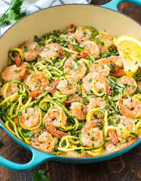 Light Shrimp Scampi Recipe Without Wine Recipe At Wellplated Com Wellplated Shrimp Recipes Healthy Zoodle Recipes Healthy Shrimp Scampi