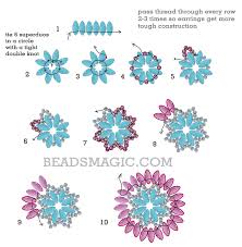 Seed beads 11/0 twin or super duo czech beads drops beads bicone beads 4 mm. Free Pattern For Earrings Tenderness Beads Magic