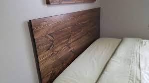 Wood Bed Headboard Wall Mounted Wall Hanging Wooden Rustic Full Planked Solid Ebay Headboards For Beds Wood Headboard Headboard Wall