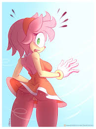 Xbooru - 1girl amy rose animal ears ass blush breasts cute furry gloves  green eyes looking at viewer pink hair pussy sallyhot short hair sonic  (series) tail upskirt | 633291
