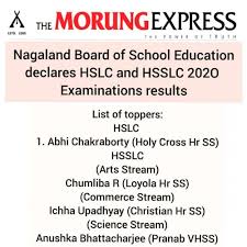 Nbse class 12th result 2021 the wait for the students is over. Nagaland Hslc Exam Results Here S The Top 20 List Morungexpress Morungexpress Com