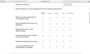 A customer satisfaction survey is a questionnaire designed to help businesses understand what their customers think about their products or services customer satisfaction surveys usually contain a simple question with a binary response (e.g., yes/no, happy face/sad face). Retail Customer Satisfaction Survey Template Quicktapsurvey