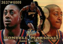 DONYELL MARSHALL 1998-99 Flair Showcase ROW 1 /6000 Warriors #71