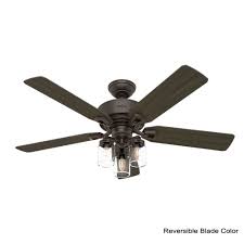 Hunter Devon Park 52 In Led Indoor Onyx Bengal Ceiling Fan With Light And Remote Control 50235 In 2020 Ceiling Fan Hunter Ceiling Fans Ceiling Fan With Remote