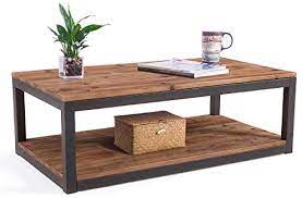 This deluxe royal coffee table is a perfect combination of practicality and style, boasting timeless elegance and classic style, making it a great statement piece. Care Royal Vintage Industrial Farmhouse 43 3 Inches Coffee Table With Storage Shelf For Living Room Accent Cocktail Table Natural Solid Reclaimed Wood Sturdy Rustic Brown Metal Frame Easy Assembly Buy Online At
