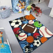 Blue Kids Rug Fun Sport Rugs Children S Rug Balls Print Carpet With Soccer Ball Basketball Football Tennis Ball Kids Rugs Kids Area Rugs Sports Rug