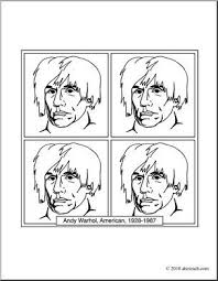 St patrick s day colouring page st patrick s day. Clip Art Artists Andy Warhol Coloring Page I Abcteach Com Large Image Pop Art Black And White Drawing Mexican Folk Art Painting