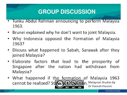 The federation of malaya (comprising 11 states), which had achieved independence in 1957; Uhe3182 Malaysian Studies Study Materials Chapter 2 Ppt Download