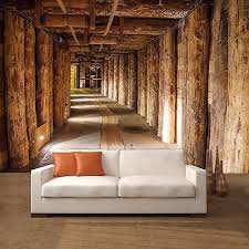 Fototapete Salt Mine 366x254cm Tapete Salzmine Bunker Holz Baumstamm Deco Deals Tapete Holz Tapeten Wohnzimmer Tapeten