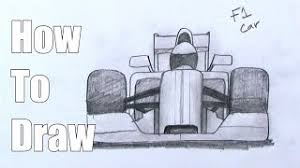 Cartoon car drawing step by step. How To Draw An F1 Car Formula One Race Car Youtube