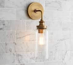 With only downwards light, shadows are more likely to. Pb Essential Tube Sconce Bathroom Light Fixtures Pottery Barn
