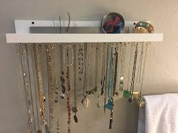 Ikea Hack Jewelry Organizer Mosslanda Picture Ledge And Gruntal Knife Magnet And Cup Hooks Part 2 Ikea Bild Leiste Schmuckorganisator