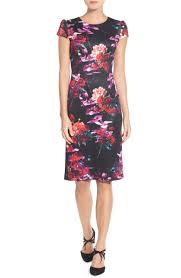 Shop with afterpay on eligible items. Betsey Johnson Floral Print Knit Sheath Dress Nordstrom