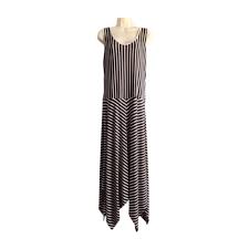 Calvin Klein Womens Size M Black Striped Hi Low Maxi Dress Fashion Clothing Shoes Accessories Womensclothing Dresses Ebay Lin Dresses Maxi Dress Fashion