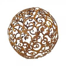 Ferrum Living Edelrost Barock Kugel O 50 Cm Von Saremo