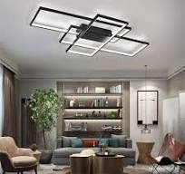 Luminária de teto moderna de 80 W para quarto com lustre de ...