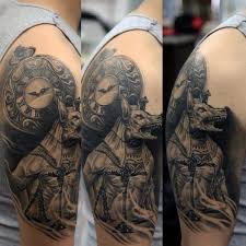 The awesome egyptian gods with sun full sleeve tattoo this stunning full sleeve depicts egyptian gods that look like characters from a comic's book. Top 111 Anubis Tattoo Ideas 2021 Inspiration Guide