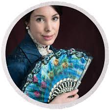 Victorian Woman Holding A Fan #1 T-Shirt by Lee Avison