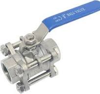3/4" Threaded Full Port Ball Valve 3 Piece Stainless Steel 316 NPT WOG1000  NEW