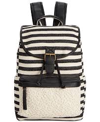Black And White Striped Backpack Purse Madden Girl Bbenji Backpack All Handbags Handbags Accessories Macy S Handbag Backpack Madden Girl Backpacks