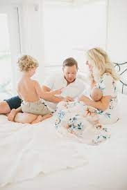 I Love The Colouring In This Photo Great Natural Light Lovely Choice Of Clothing Newborn Family Photos Newborn Photoshoot Lifestyle Newborn Photography