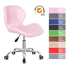 No matter what the weather is, a leather chair can provide a pleasurable experience as it spatters the cold and heat. Euco Desk Chair For Home Pu Leather Pink Comfy Padded Computer Chair Adjustable Height Swivel Chair Kids Chair Home Office Furniture Buy Online In Bahamas At Bahamas Desertcart Com Productid 135507573