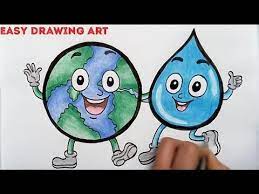 How To Draw Save Water Save Earth Poster Drawing World Water Day Drawing For Kids Youtube Save Water Poster Drawing Poster Drawing Save Water Drawing