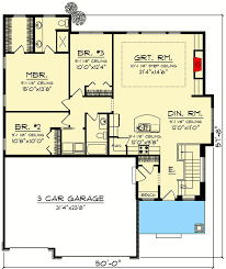 This 3 bedroom ranch house plan has 1,860 sq. Plan 890076ah Classic Craftsman Ranch Home Plan With 3 Bedrooms Ranch House Plans Craftsman Ranch House Plans