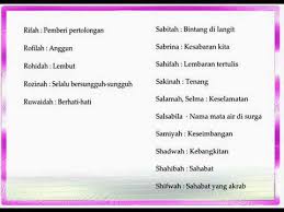 Jadi, berilah nama yang indah juga pada bakal puteri nanti. Nama Anak Perempuan Islami Berawalan Q Z Youtube