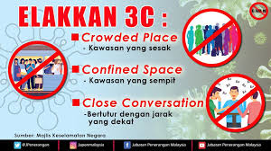 Afrikaans albanian arabic bengali chinese croatian czech danish dutch english finnish french german greek hindi hungarian icelandic indonesian italian japanese korean latin malay malayalam marathi nepali. Jabatan Penerangan Malaysia On Twitter Elakkan 3c Crowded Places Tempat Sesak Confined Spaces Tempat Tertutup Closed Conversation Bercakap Jarak Dekat Jika Tidak Dapat Dielakkan Pastikan Anda Kekalkan Jarak 1 Meter
