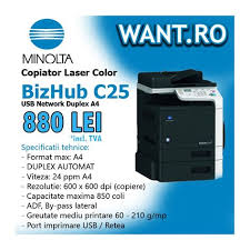 This machine provides copy, fax, scanning and printing functions, essential to any business, to support efficient document management. Ebonywdz Images Bizhub C25 Driver Unitate De Imagine Black Konica Minolta Bizhub C35 Pret Download The Latest Drivers And Utilities For Your Device