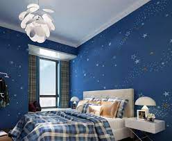 Hd wallpapers and background images. 10 Cozy And Dreamy Bedroom With Galaxy Themes In 2021 Blue Wall Decor Bedroom Blue Bedroom Walls Kids Bedroom Wallpaper
