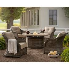 Sherwood hexagonal enclosed fire pit table. Member S Mark Lancaster 5 Piece Fire Chat Set Sam S Club