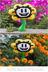 When flowey uses the weird human face on the screen that seems to be expressing psychotic agony and glee, i can't help but feeling it's a static image of some joker cosplay. Undertale Inspired Flowey Plush Handmade Soft Toy 7 In Etsy Handmade Soft Toys Undertale Plush Handmade Plush