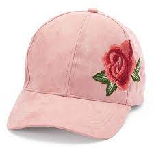 Women S David Young Suede Embroidered Rose Baseball Cap 11 Liked On Polyvore Featuring Accessories Hats L Embroidery Caps David Young Embroidered Hats