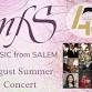 Music From Salem August Summer Concert
