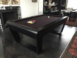 Contemporary 24 7 Pool Table In Deep Nocturne Color With Black Cloth