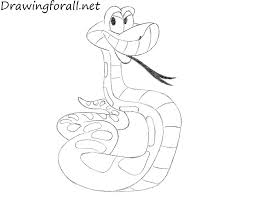 How to Draw Kaa from the Jungle Book