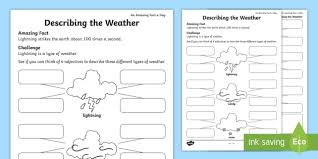 Describing The Weather Worksheet Worksheet Teacher Made