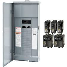 Murray electrical circuit breaker panel box cover. Square D Homeline 200 Amp 30 Space 60 Circuit Outdoor Main Breaker Plug On Neutral Load Center Value Pack Hom3060m200prbvp The Home Depot